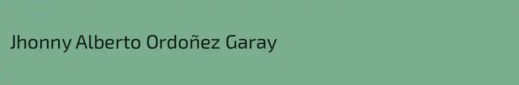 Jhonny Alberto Ordoñez Garay